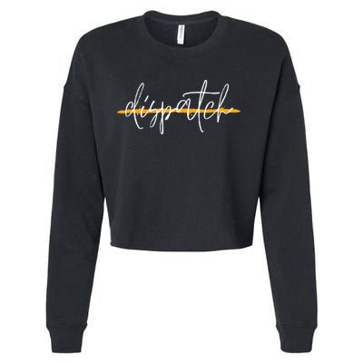 911 Police Dispatcher Thin Gold Line Sheriff Dispatch Life Cropped Pullover Crew