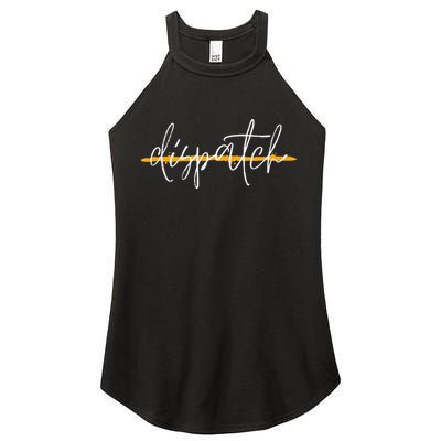 911 Police Dispatcher Thin Gold Line Sheriff Dispatch Life Women's Perfect Tri Rocker Tank