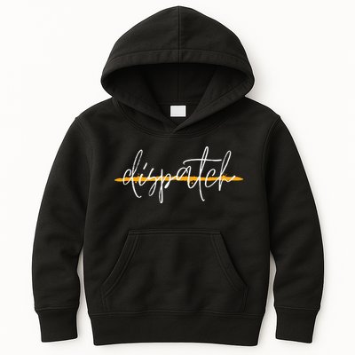 911 Police Dispatcher Thin Gold Line Sheriff Dispatch Life Kids Hoodie