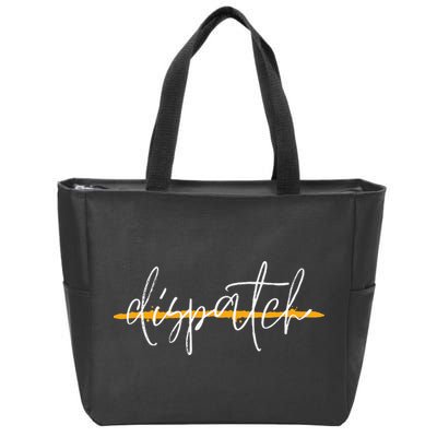 911 Police Dispatcher Thin Gold Line Sheriff Dispatch Life Zip Tote Bag