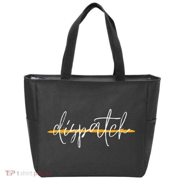 911 Police Dispatcher Thin Gold Line Sheriff Dispatch Life Zip Tote Bag