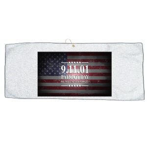 9.11.01 Patriot Day 20th Anniversary Large Microfiber Waffle Golf Towel