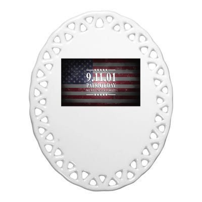 9.11.01 Patriot Day 20th Anniversary Ceramic Oval Ornament