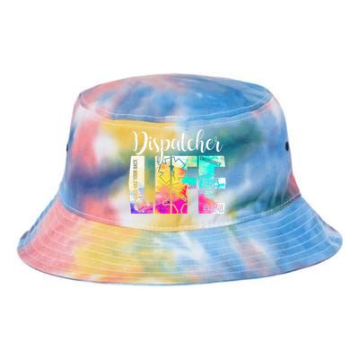 911 Police Emergency Dispatcher Life Gold Has Your Back Tie Dye Newport Bucket Hat