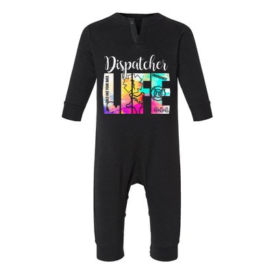 911 Police Emergency Dispatcher Life Gold Has Your Back Infant Fleece One Piece