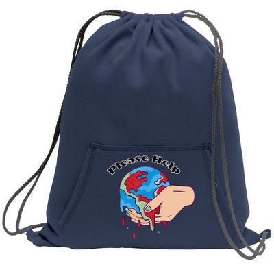 9krys Please Help Earth Planet Be Save Sweatshirt Cinch Pack Bag