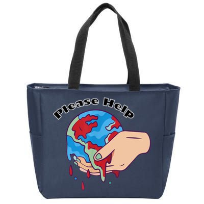 9krys Please Help Earth Planet Be Save Zip Tote Bag