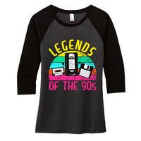 90s Party Outfit For Women & Men 90s Costume Legends 90s Women's Tri-Blend 3/4-Sleeve Raglan Shirt