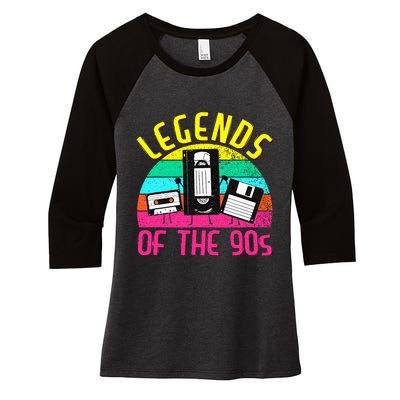 90s Party Outfit For Women & Men 90s Costume Legends 90s Women's Tri-Blend 3/4-Sleeve Raglan Shirt