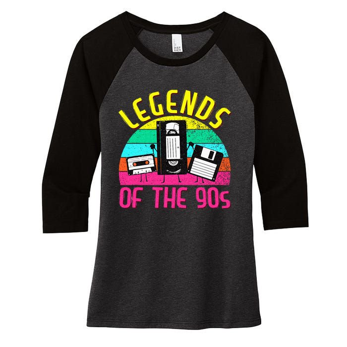 90s Party Outfit For Women & Men 90s Costume Legends 90s Women's Tri-Blend 3/4-Sleeve Raglan Shirt