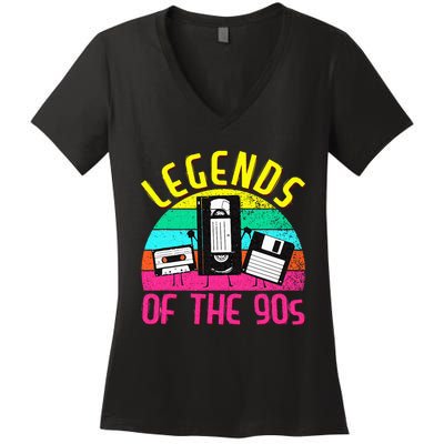 90s Party Outfit For Women & Men 90s Costume Legends 90s Women's V-Neck T-Shirt