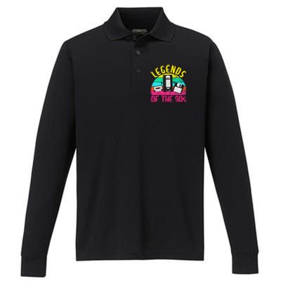 90s Party Outfit For Women &  90S Costume Legends 90s Performance Long Sleeve Polo