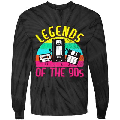 90s Party Outfit For Women &  90S Costume Legends 90s Tie-Dye Long Sleeve Shirt