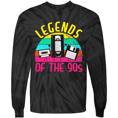 90s Party Outfit For Women &  90S Costume Legends 90s Tie-Dye Long Sleeve Shirt