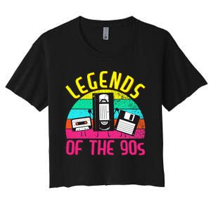 90s Party Outfit For Women &  90S Costume Legends 90s Women's Crop Top Tee