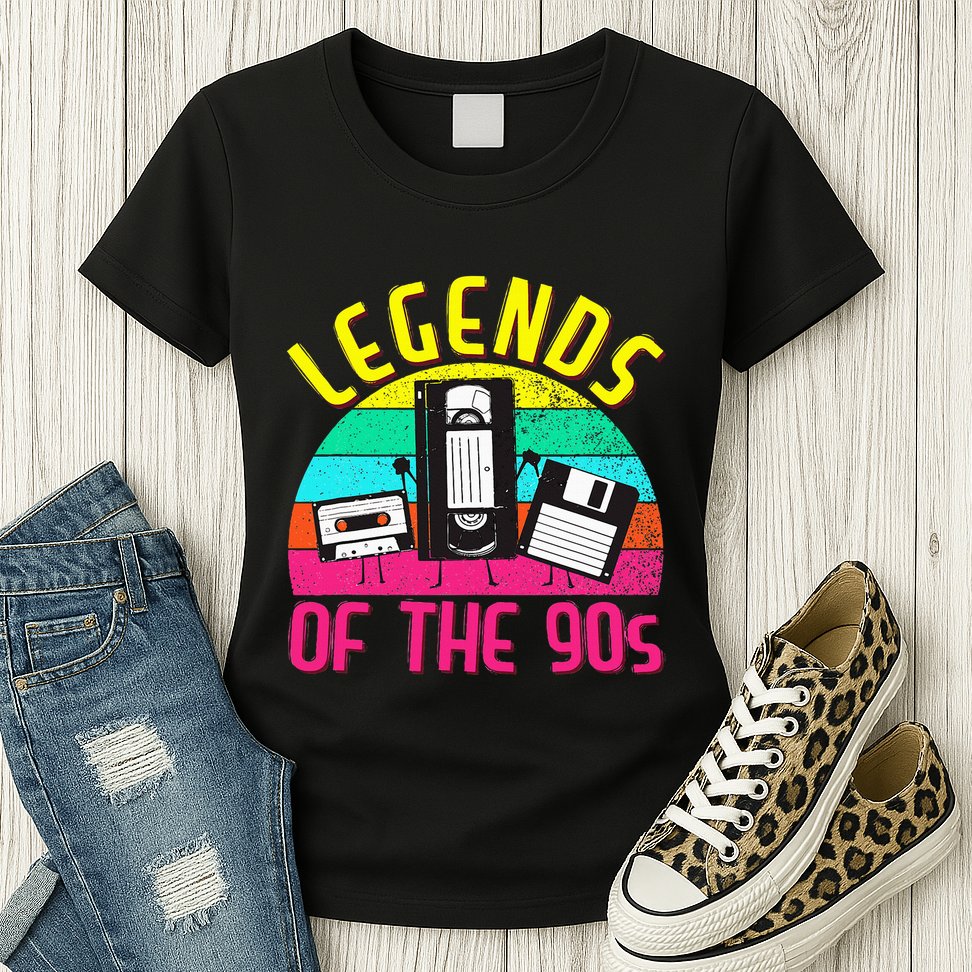 90s Party Outfit For Women &  90S Costume Legends 90s Womens T-Shirt