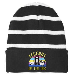 90s Party Outfit For & Wo 90S Costume Legends 90s Striped Beanie with Solid Band