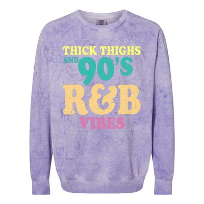 90s R&B Artist Funny R And B Colorblast Crewneck Sweatshirt