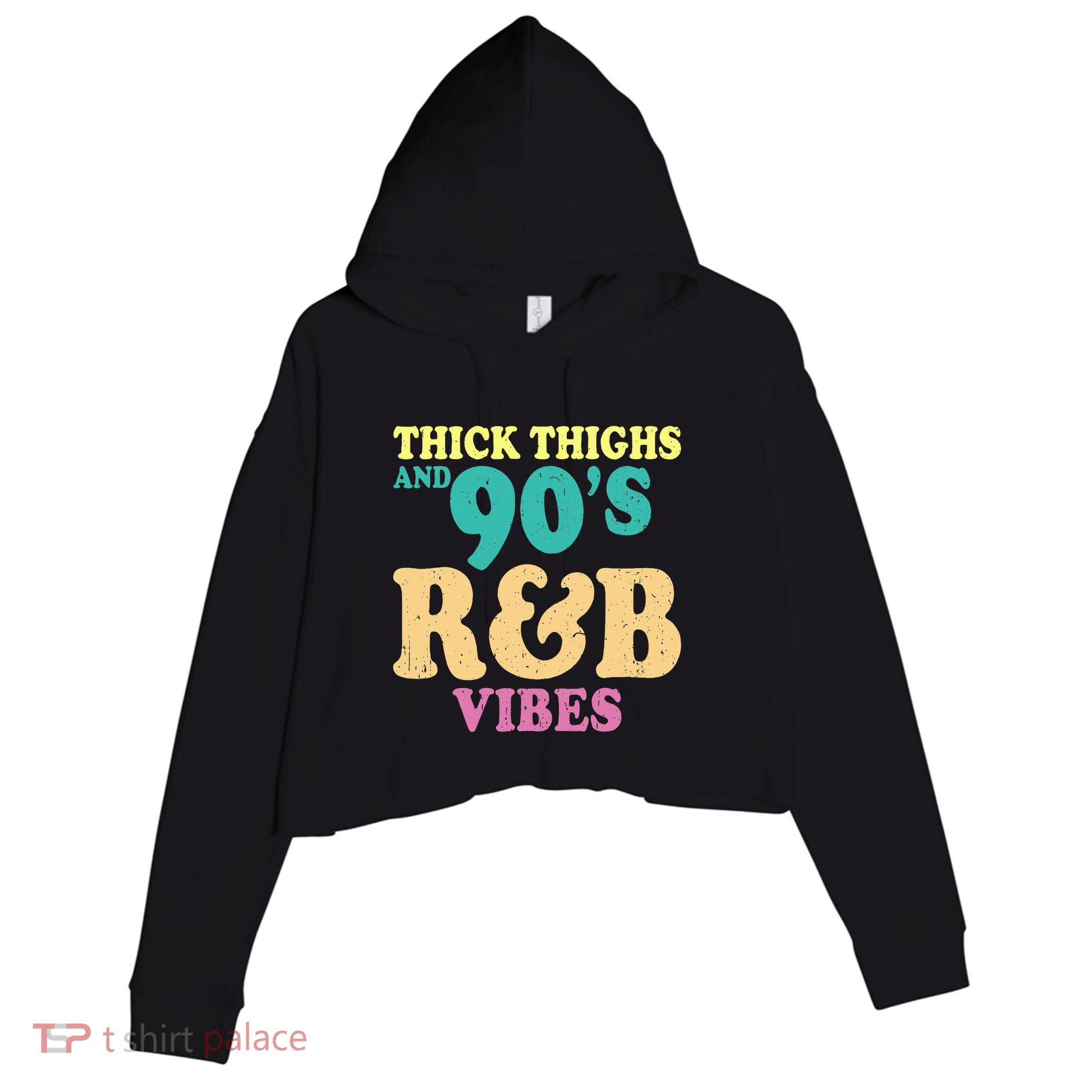 90s R&B Artist Funny R And B Crop Fleece Hoodie