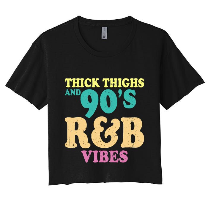 90s R&B Artist Funny R And B Women's Crop Top Tee