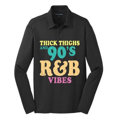 90s R&B Artist Funny R And B Silk Touch Performance Long Sleeve Polo