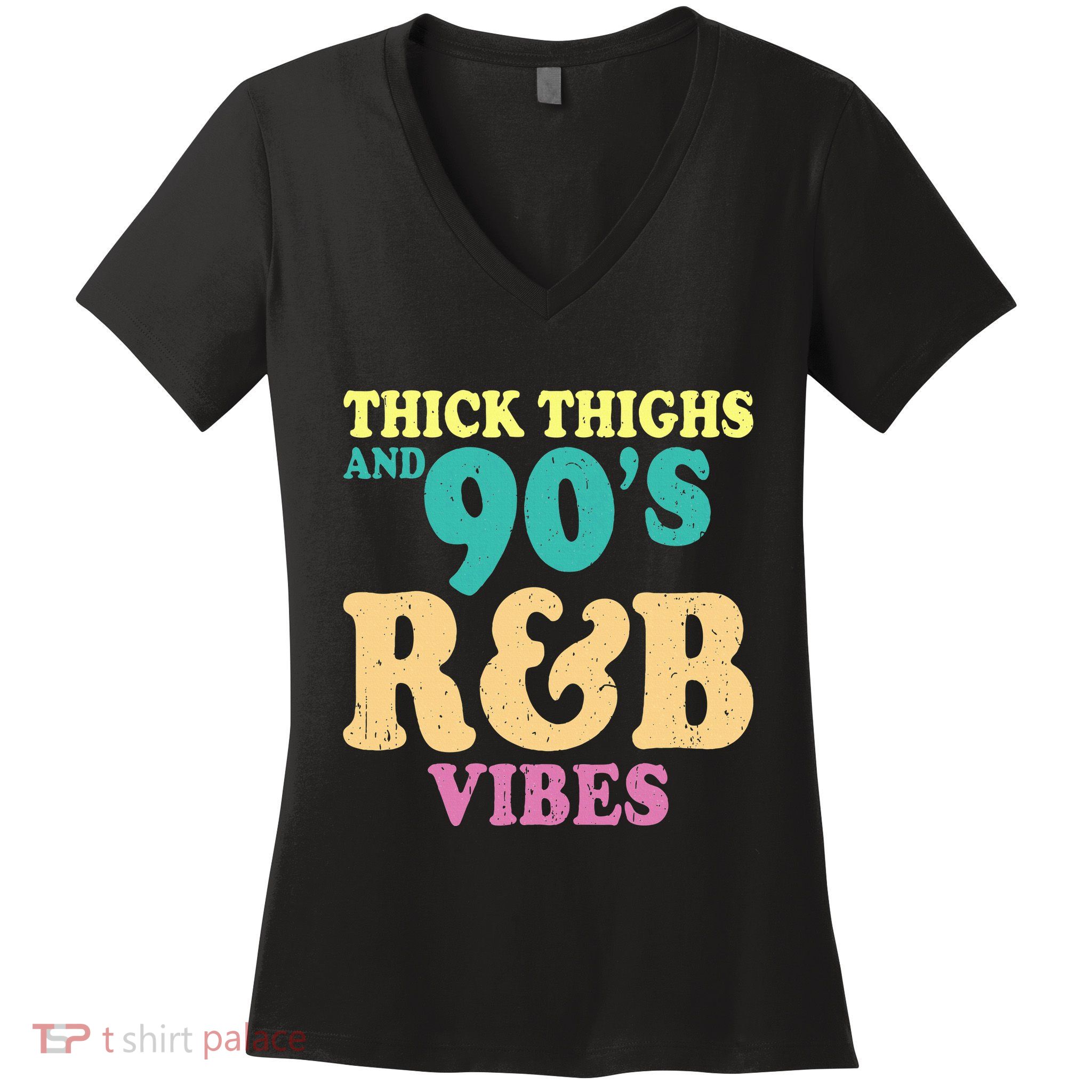 90s R&B Artist Funny R And B Women's V-Neck T-Shirt