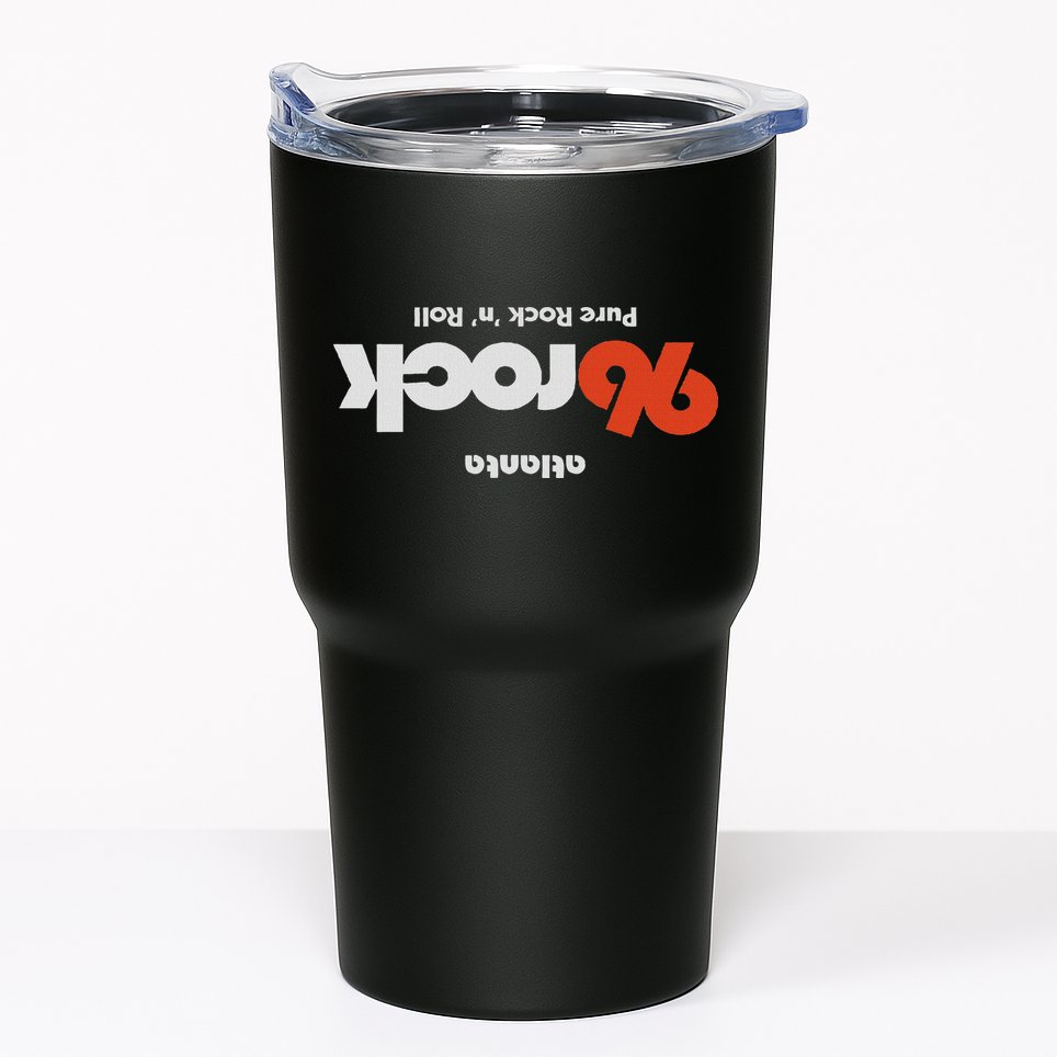 96 Rock Atlanta Upside Down Dark Tumbler
