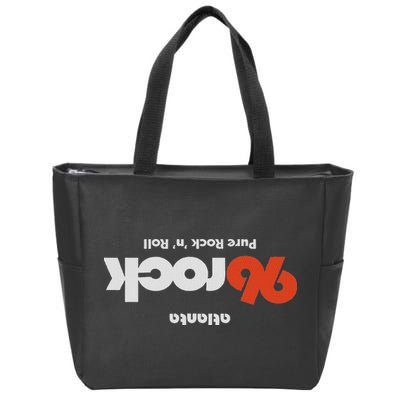 96 Rock Atlanta Upside Down Dark Zip Tote Bag