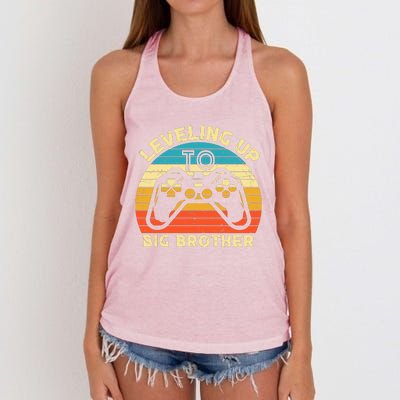 90's Retro Big Brother Gamer Quote Funny Slogans Video Game Lover Women's Knotted Racerback Tank