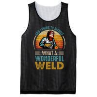  90s Retro Distressed Sunset I Think To Myself What A Wonderful Weld Welder Design Mesh Reversible Basketball Jersey Tank