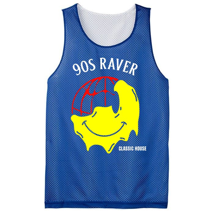 90s Rave Face EDM Classic House Deep House Mesh Reversible Basketball Jersey Tank