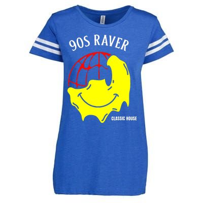 90s Rave Face EDM Classic House Deep House Enza Ladies Jersey Football T-Shirt