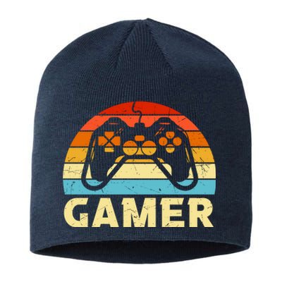 90's Retro Gamer Geeky Gamer Game Controller Video Game Lover Sustainable Beanie