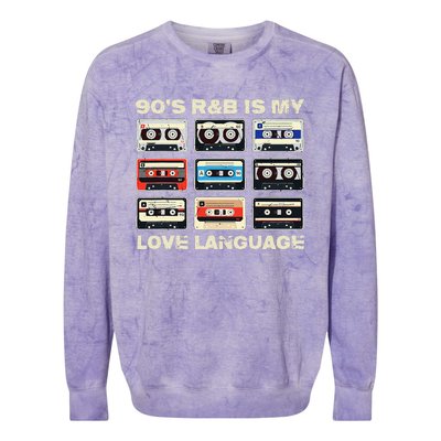 90s R&B Is My Love Language Music Colorblast Crewneck Sweatshirt