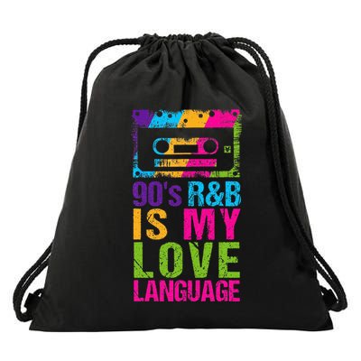 90S R&B Is My Love Language Music Drawstring Bag