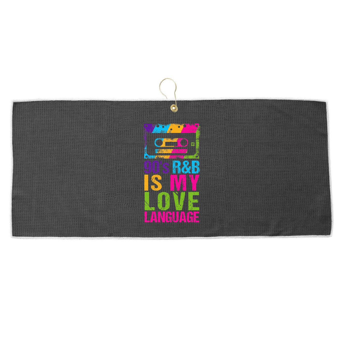 90S R&B Is My Love Language Music Large Microfiber Waffle Golf Towel