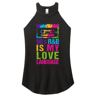 90S R&B Is My Love Language Music Women's Perfect Tri Rocker Tank