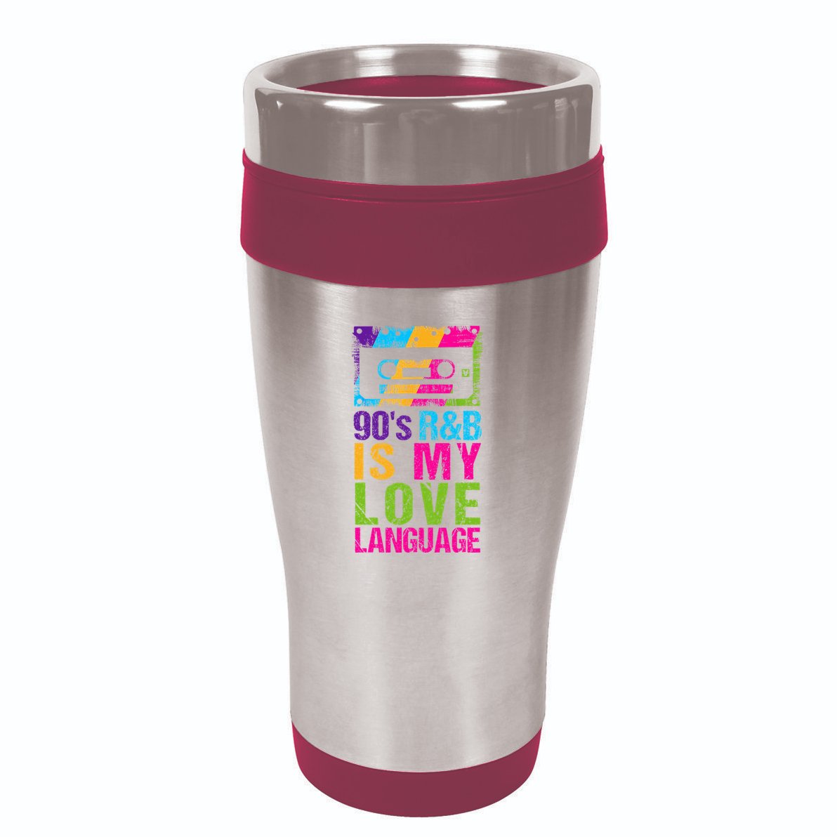 90S R&B Is My Love Language Music 16oz Travel Tumbler