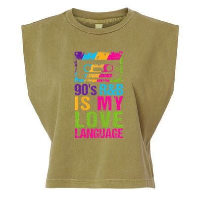 90S R&B Is My Love Language Music Garment-Dyed Women's Muscle Tee
