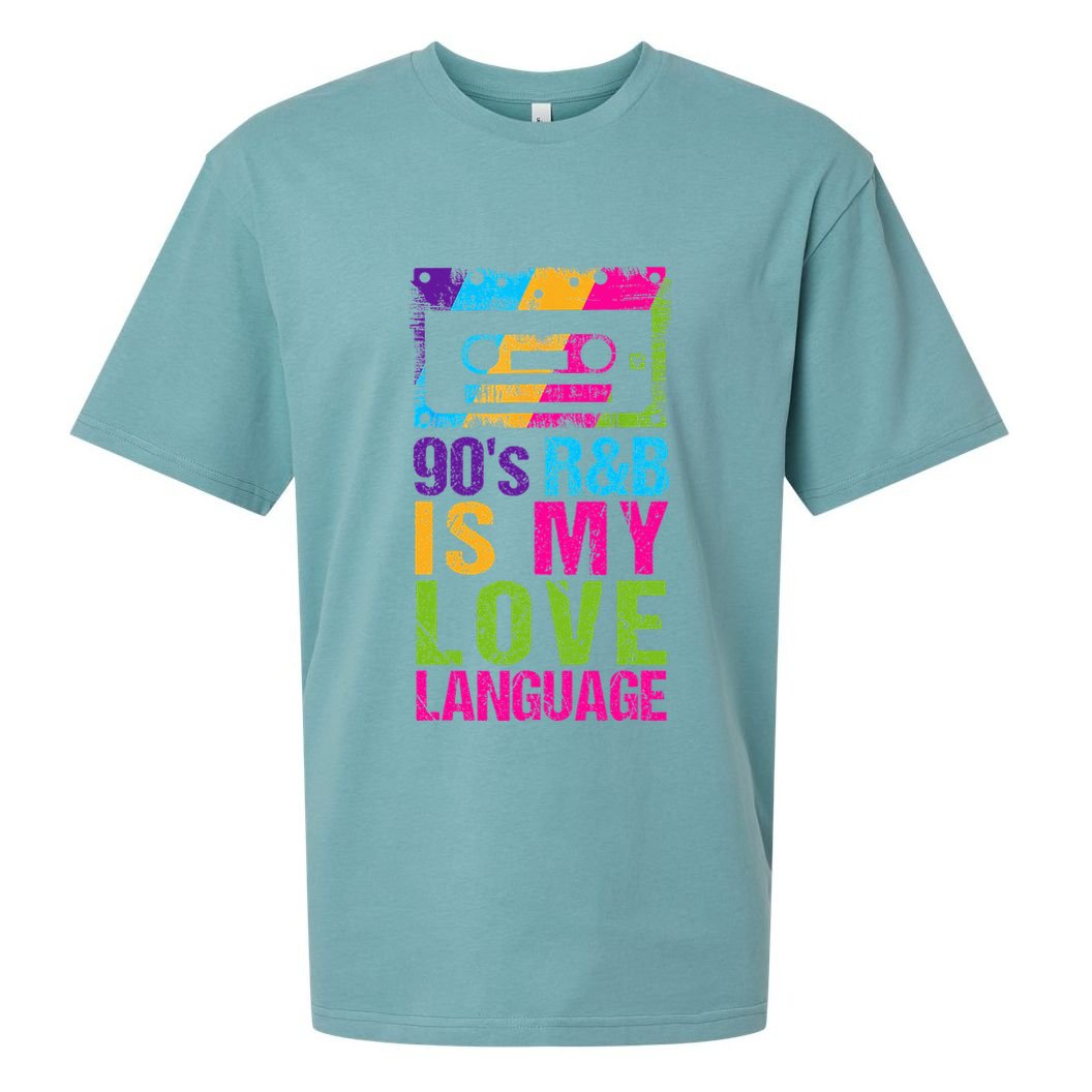 90S R&B Is My Love Language Music Sueded Cloud Jersey T-Shirt