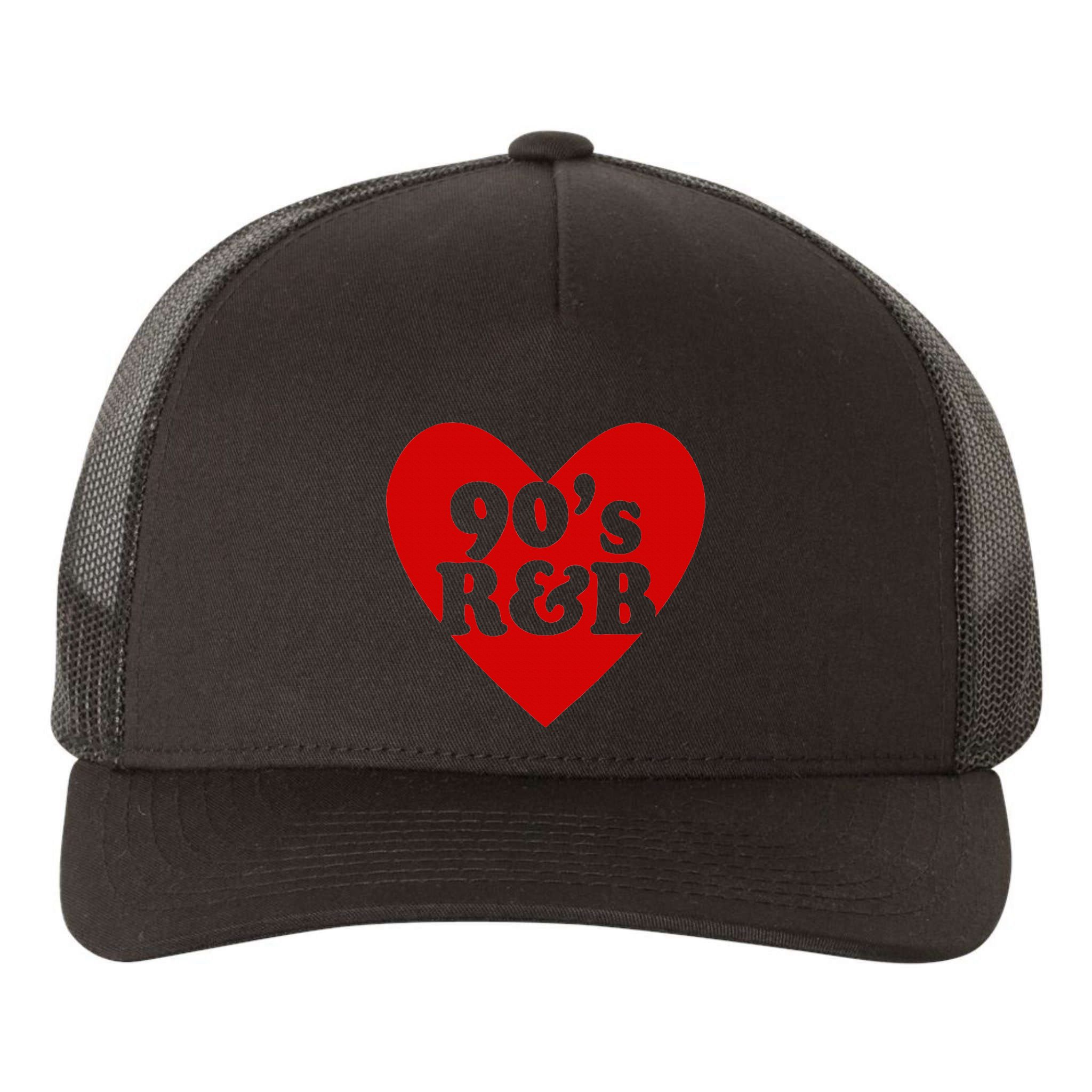 90S R&B Love Heart Rnb Music Yupoong Adult 5-Panel Trucker Hat