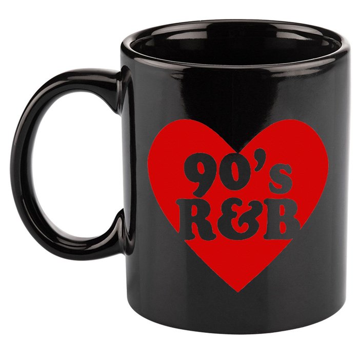 90S R&B Love Heart Rnb Music 11oz C Handle Ceramic Mug