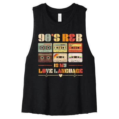 90S R&B Music Rnb Lover Women's Racerback Cropped Tank