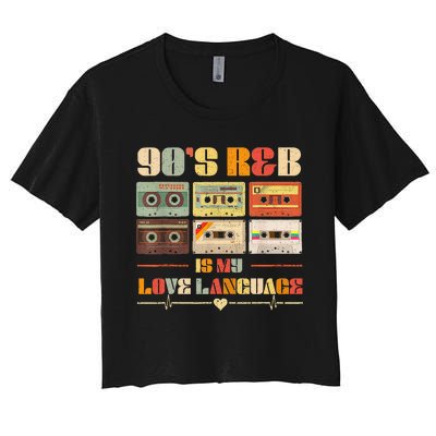 90S R&B Music Rnb Lover Women's Crop Top Tee