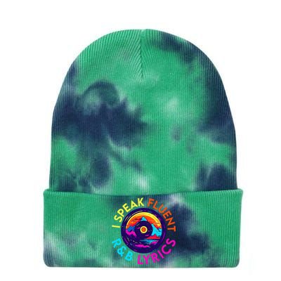 90S R&B Music L Rnb Lover Rhythm And Blues Tie Dye 12in Knit Beanie