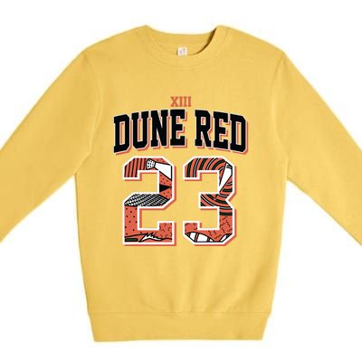 90s Retro Number 23 Dune Red 13s Matching Premium Crewneck Sweatshirt