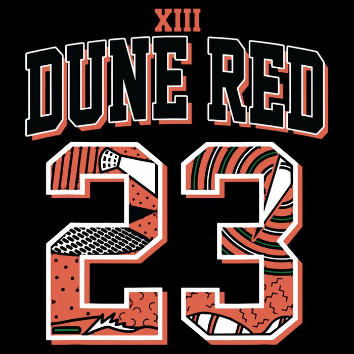 90s Retro Number 23 Dune Red 13s Matching Button