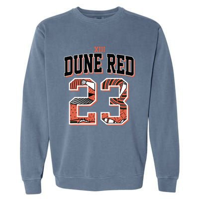 90s Retro Number 23 Dune Red 13s Matching Garment-Dyed Sweatshirt