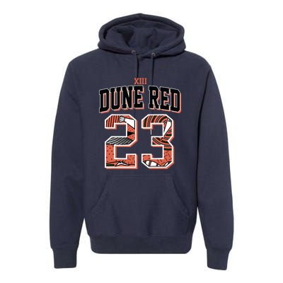 90s Retro Number 23 Dune Red 13s Matching Premium Hoodie