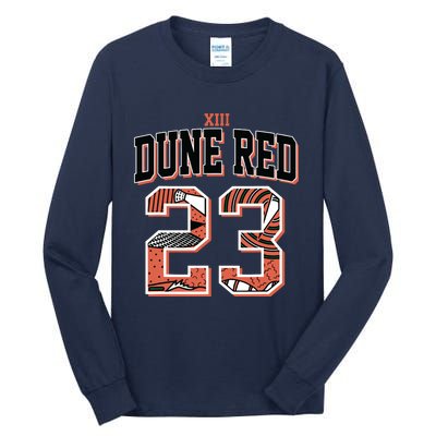 90s Retro Number 23 Dune Red 13s Matching Tall Long Sleeve T-Shirt